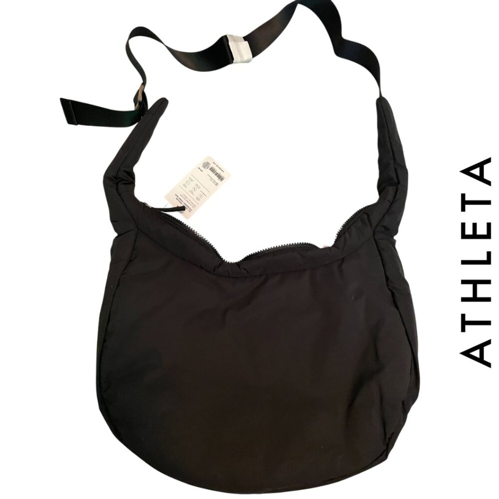 Athleta | NWT All About Medium Crossbody Hobo Bag, Black - Picture 4 of 5